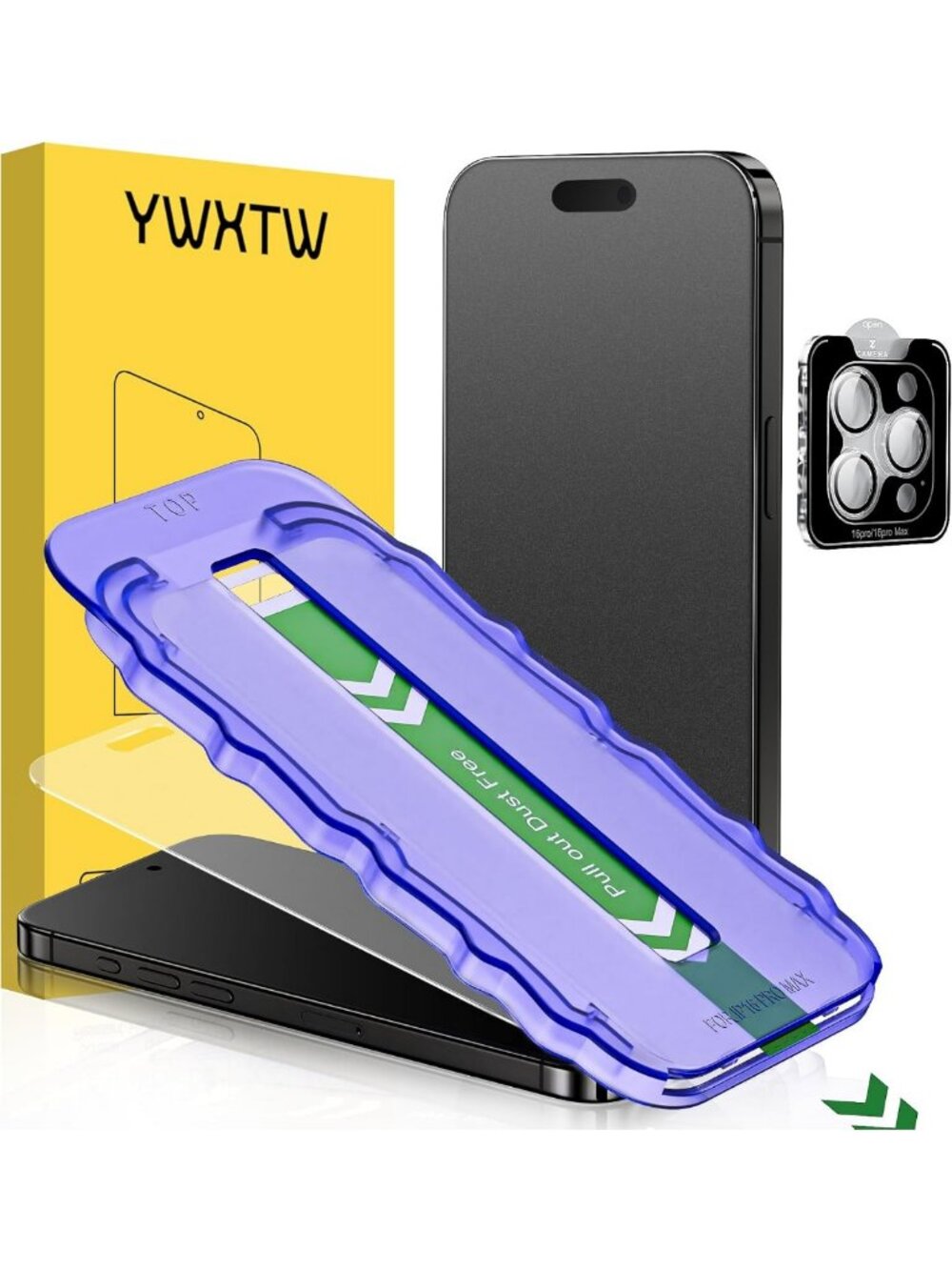 2 Pack Matte Screen Protector & Camera Lens Protector for iPhone 16 Pro Max